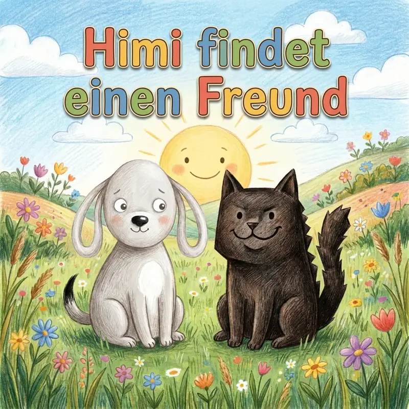 Cover eines Buchs, das aus der Zeichnung eines Kindes entstanden ist