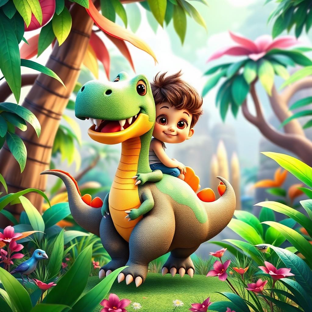 Dino-Reiter Motiv-Beispiel